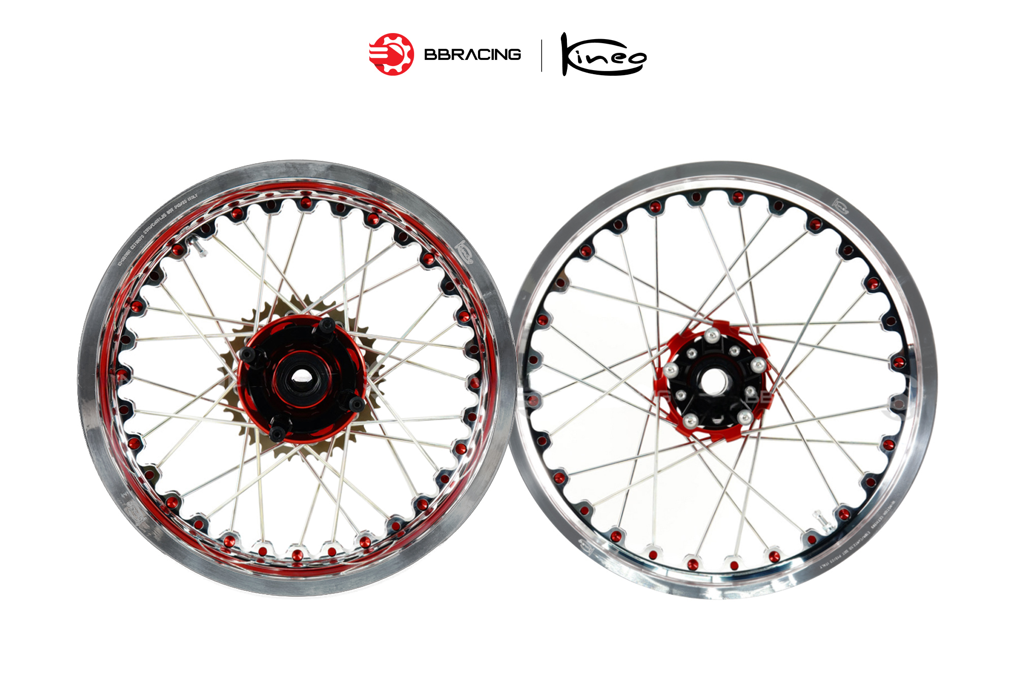 5.00 x 17 - Red & Silver