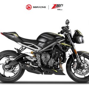 Zard Triumph Street Triple 765 2020-21 - Slip On Conical Titanium Black Coating EURO 5