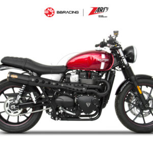 Zard Triumph Street Twin 900 2016-23 - Full Kit 2>1 Zuma Black Coating Bronzed End Cap